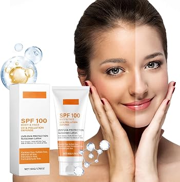 Sunscreen Face Water Splash Sun Cream SPF 100+ UV Protection Clear Protective Cream Moisturizing Sunburn Reducer 1pcs