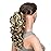 SWACC 12-Inch Short Screw Curls Claw Clip Ponytail Extensions Synthetic Clip in Drawstring Curly Ponytail Hairpiece Jaw Clip Hair Extension (Brown Blonde Highlights-6H613)