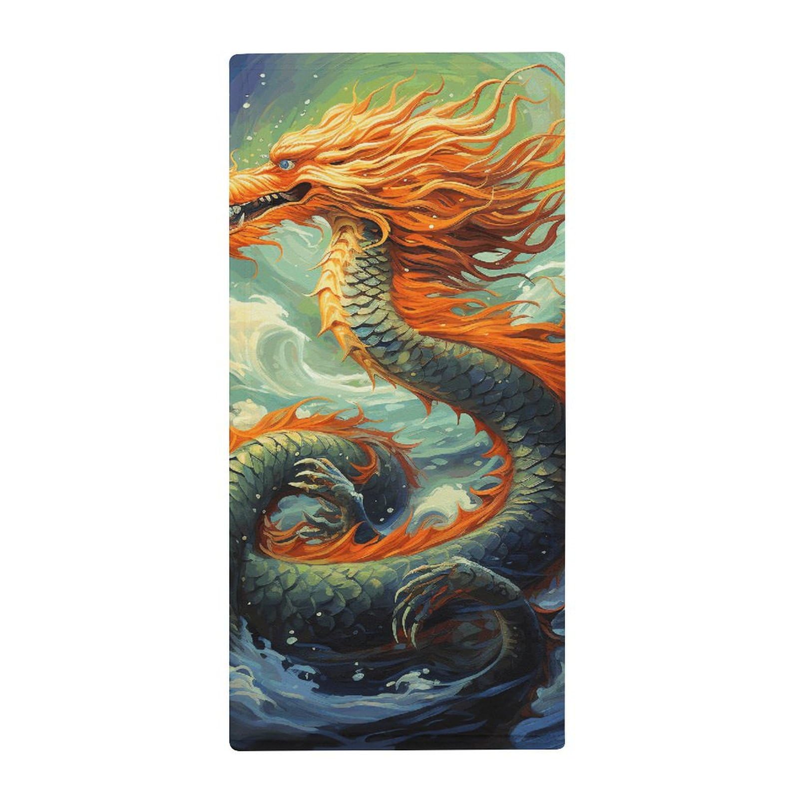 Serviette de bain dragon ultra absorbante et séchage rapide pour le sport