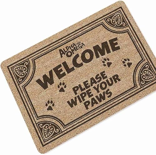 Miniatura 7 de Tapete de entrada de goma antideslizante para interiores y exteriores, fácil de limpiar, para patio, puerta delantera, puertas exteriores para todo