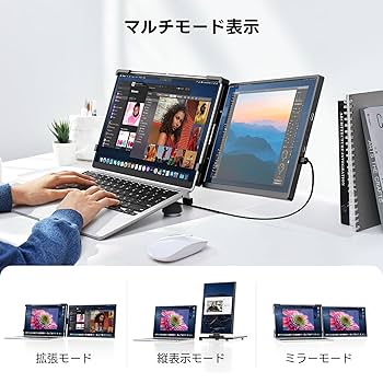 Amazon.co.jp: Dopesplay 360°回転 1画面 デュアルディスプレイ