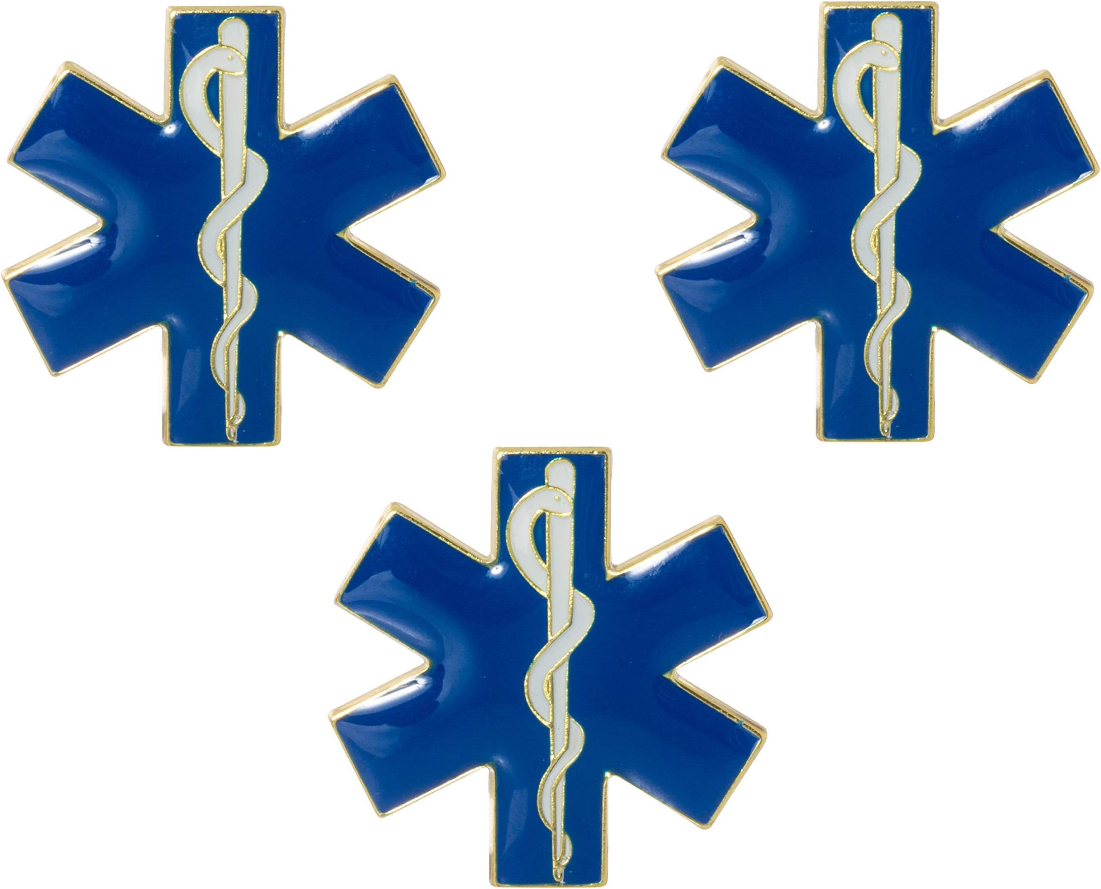 Emergency Medical Services EMS Star of Life - The Rod of Asclepius - Lapel Hat Backpack Pin