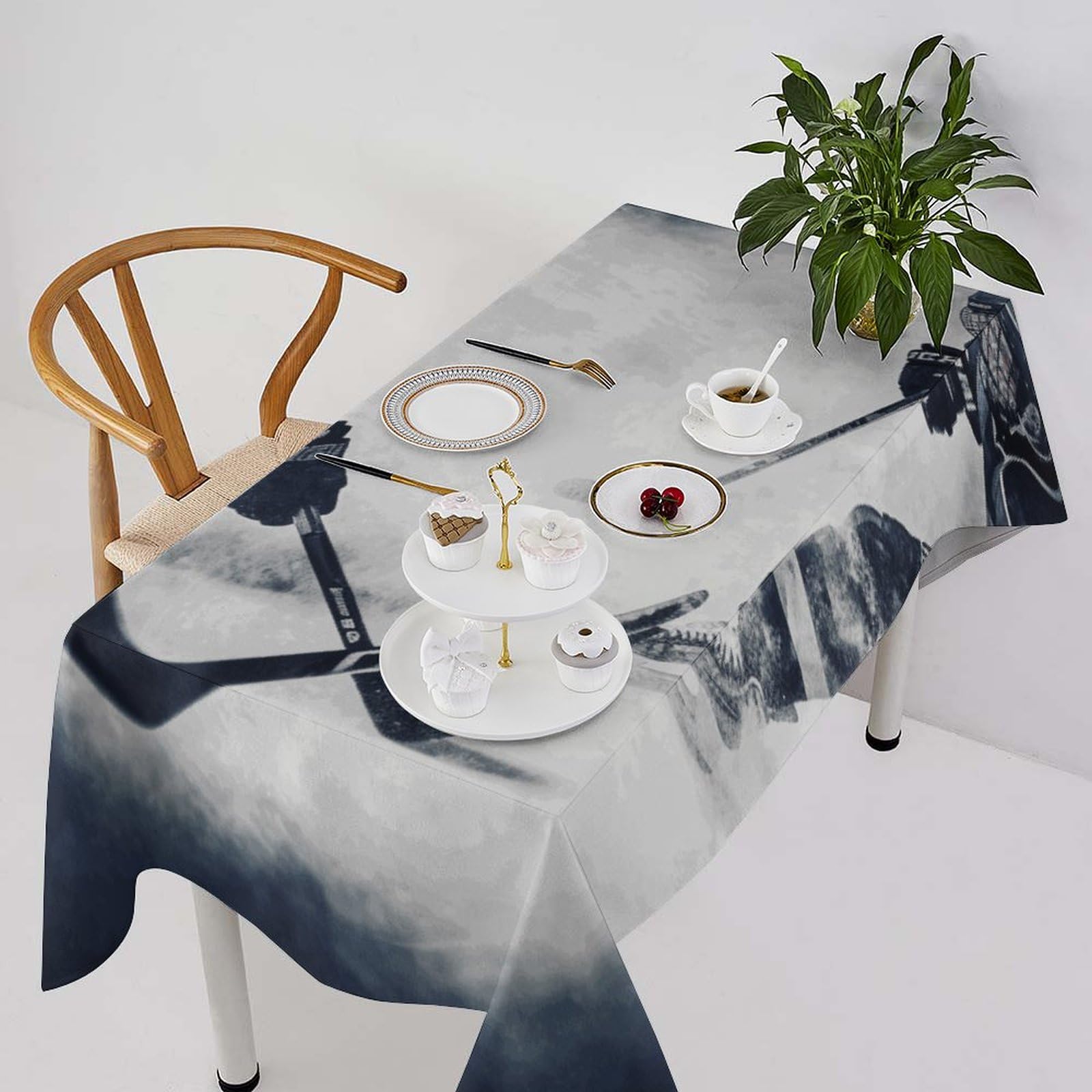 Nappe de table rustique pour pique-nique et fête de hockey