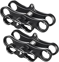 Vista 10 de MINIFOCUS Soporte de abrazadera de bola de aluminio de 1 pulgada para sistema de bandeja de brazos de luz de buceo subacuático, cámara de buceo