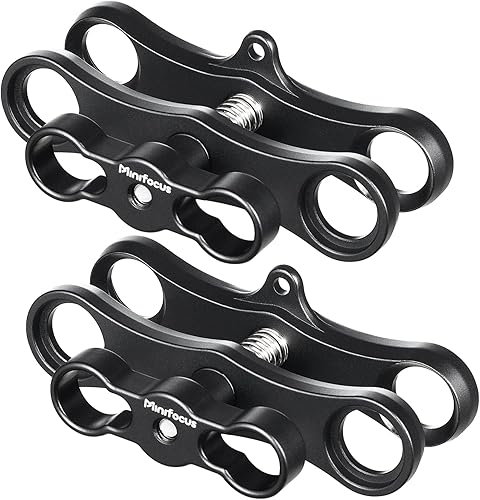 Miniatura 10 de MINIFOCUS Soporte de abrazadera de bola de aluminio de 1 pulgada para sistema de bandeja de brazos de luz de buceo subacuático, cámara de buceo