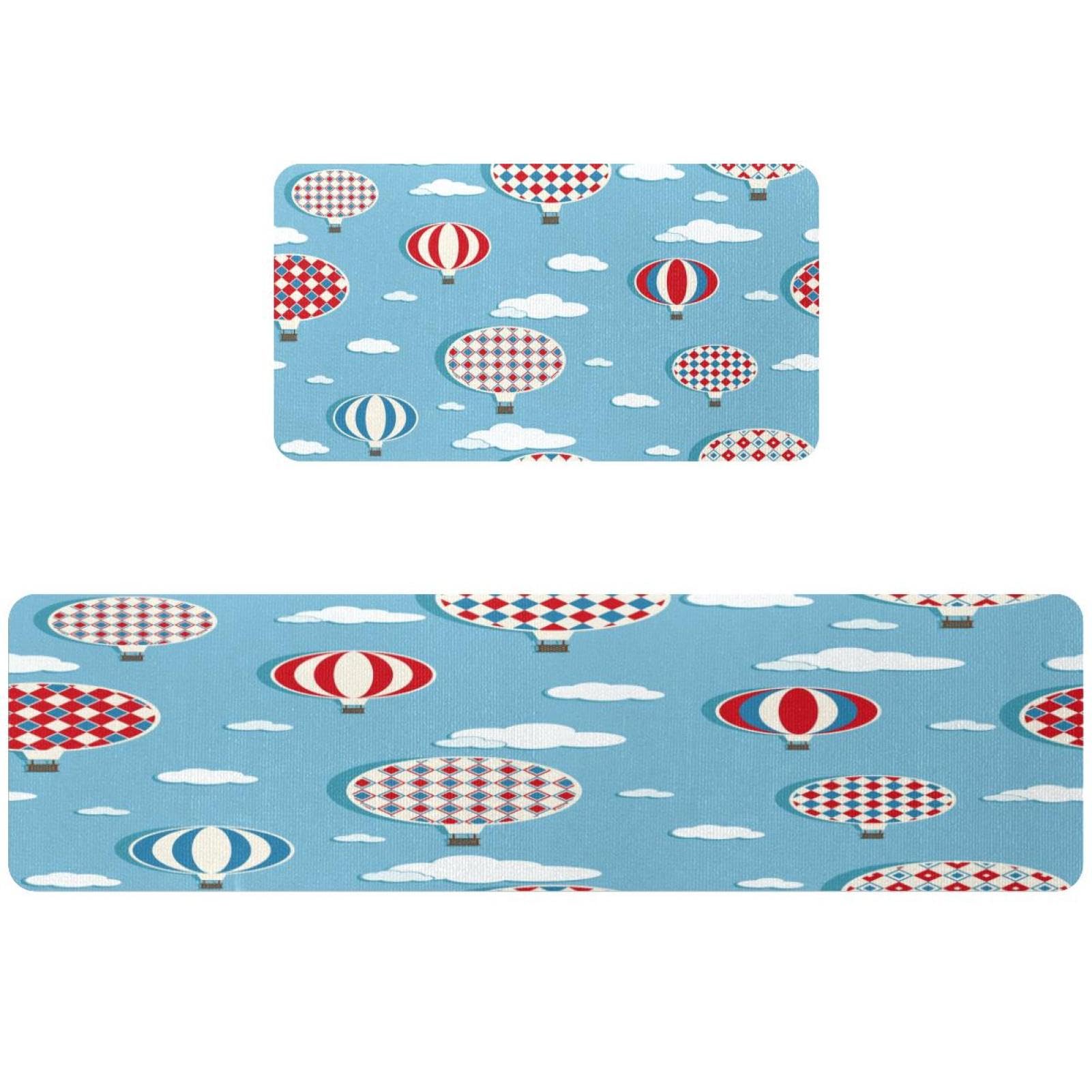Tapis de cuisine montgolfière absorbant et tapis de couloir lavable