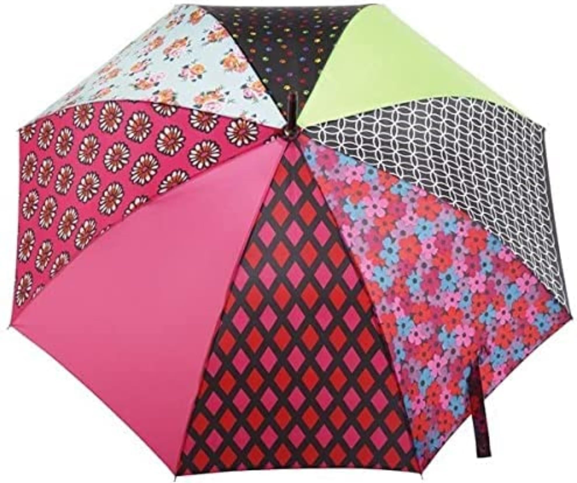 Auto Open Water Repellent Stick Umbrella with Classic Wood J Hook Handle