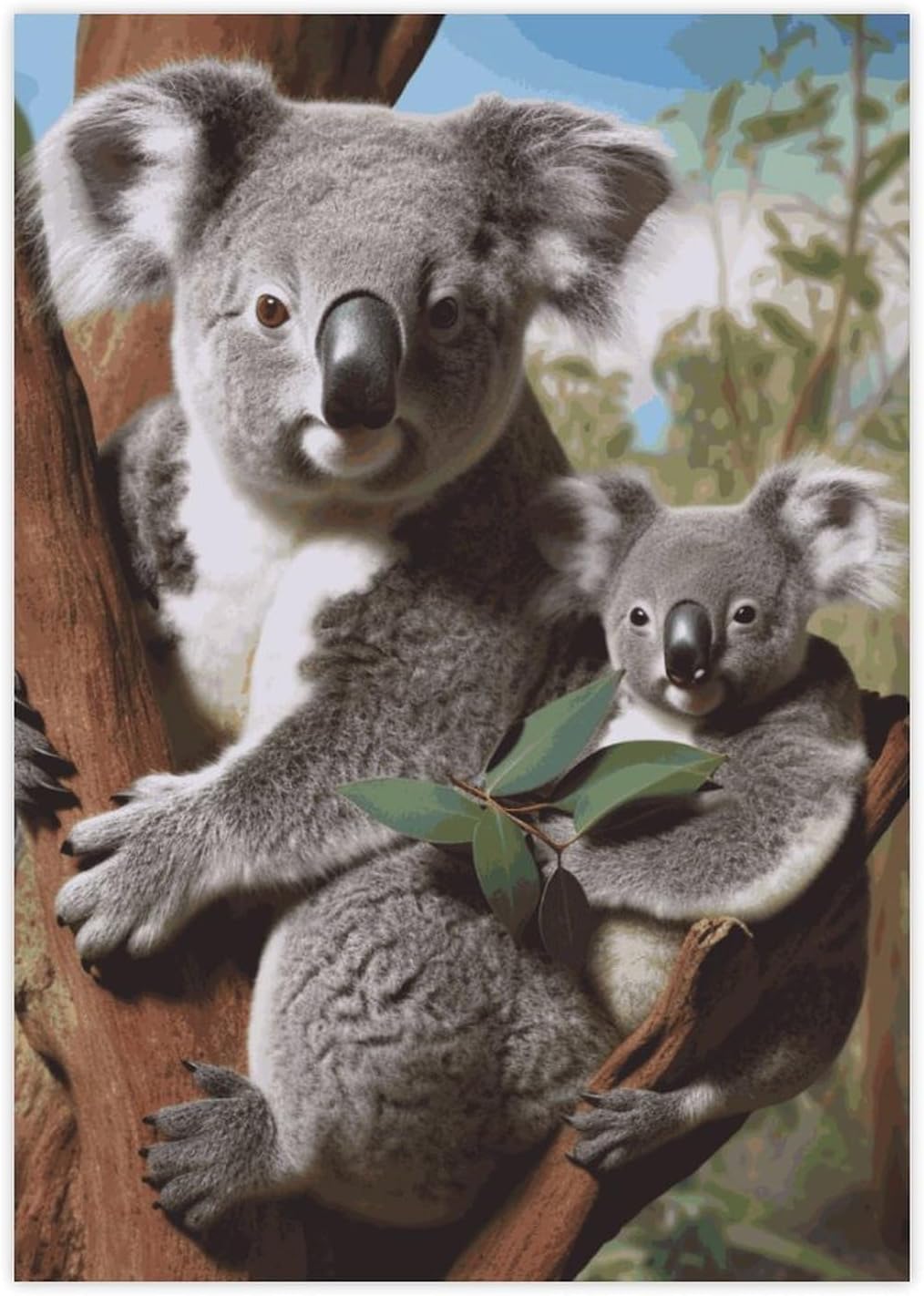 Cute Stickers Waterproof Funny Koala Family Stickers for Water Bottles Laptop Decor