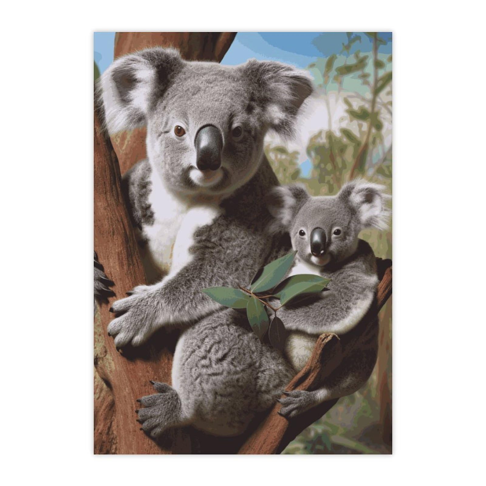 Autocollants koala étanches et amusants à haute adhérence pour pc