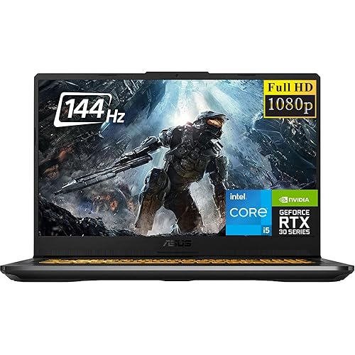ASUS TUF VR Ready Gaming Laptop, 17.3" FHD 144Hz IPS Display, 11th Gen Intel 6-Core i5-11260H(Beat i7-8850H), 16GB DDR4 RAM, 512GB PCIe SSD, GeForce RTX 3050, RGB Backlit Keyboard, Win 10