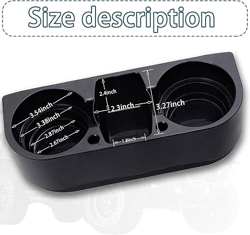 Miniatura 6 de 1 soporte para tazas de automóvil, ABS impermeable, multifuncional, para bebidas, 11.1 x 4.1 x 8.2 pulgadas, caja de almacenamiento para tazas,