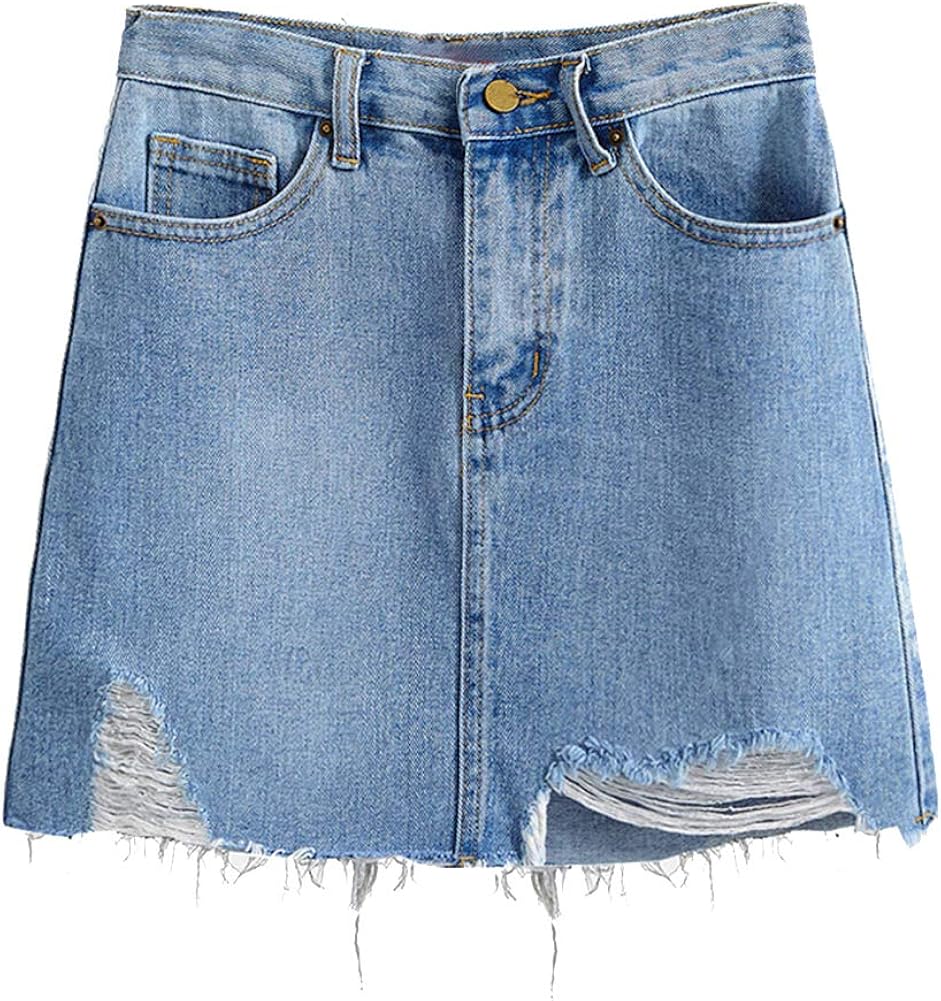 RIPSKIRT Hawaii longueur 3 jupe évasée jupe déchirée Maui bleu clair de