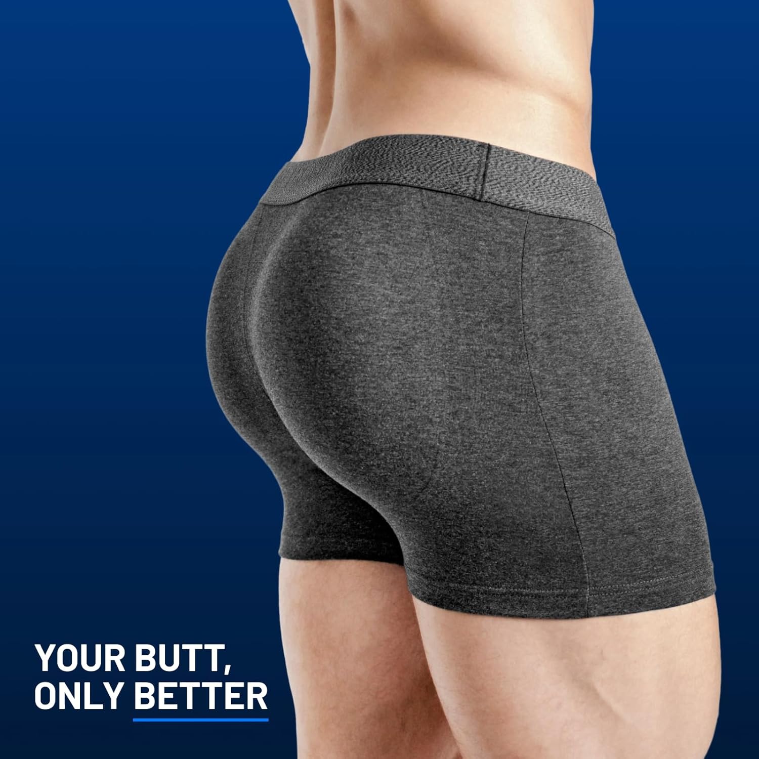 Rounderbum Men's Padded Underwear Boxer Briefs with Removable Butt Enhancing Pads - 4 Colors - More Volume Instantly - Image 7