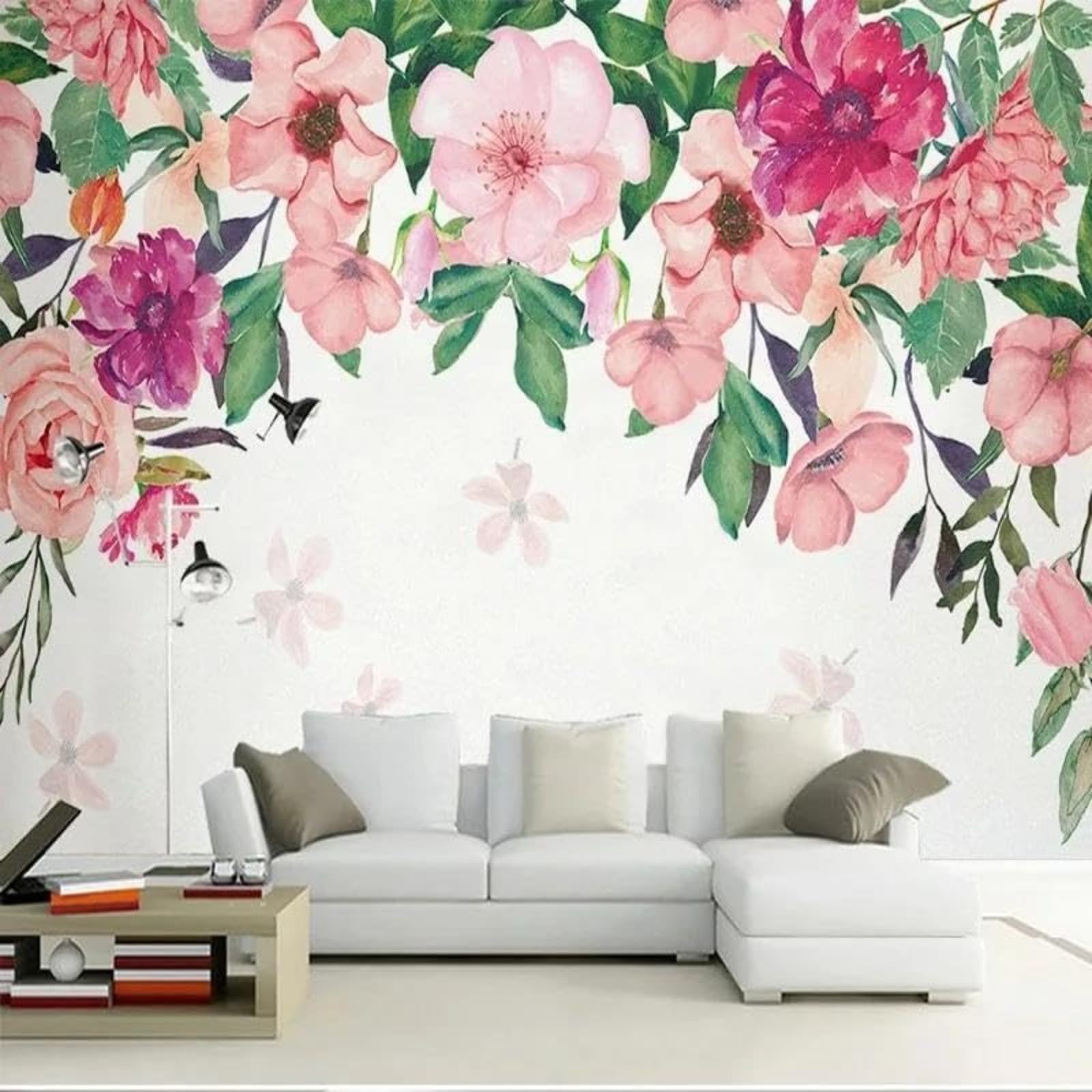 Papier peint 3D salon de qualité supérieure décor fleur coloré 430x300