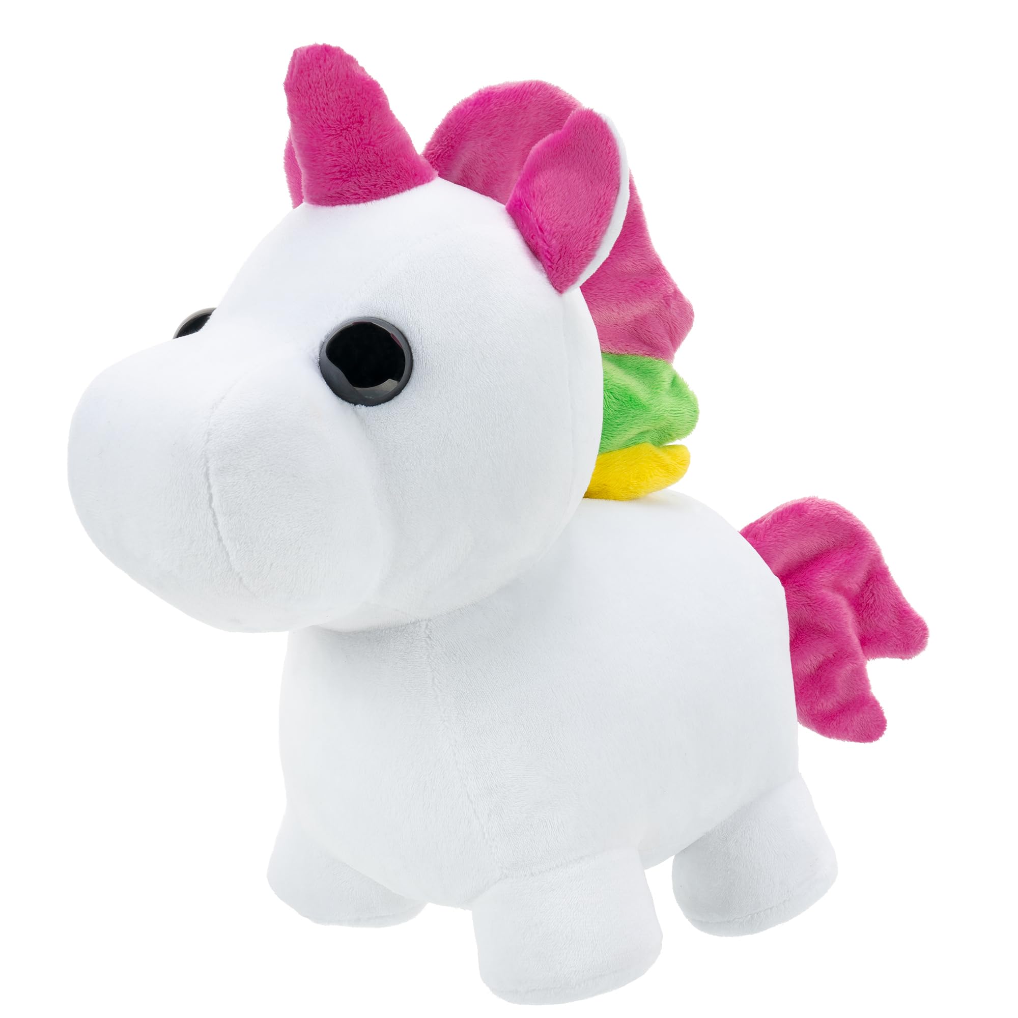 Adopt Me! Peluche Luminoso al Neon Unicorno, Morbido e coccoloso, Tre modalità di Illuminazione, Direttamente Ispirato al Gioco n. 1, Giocattoli per Bambini, 6 Anni in più
