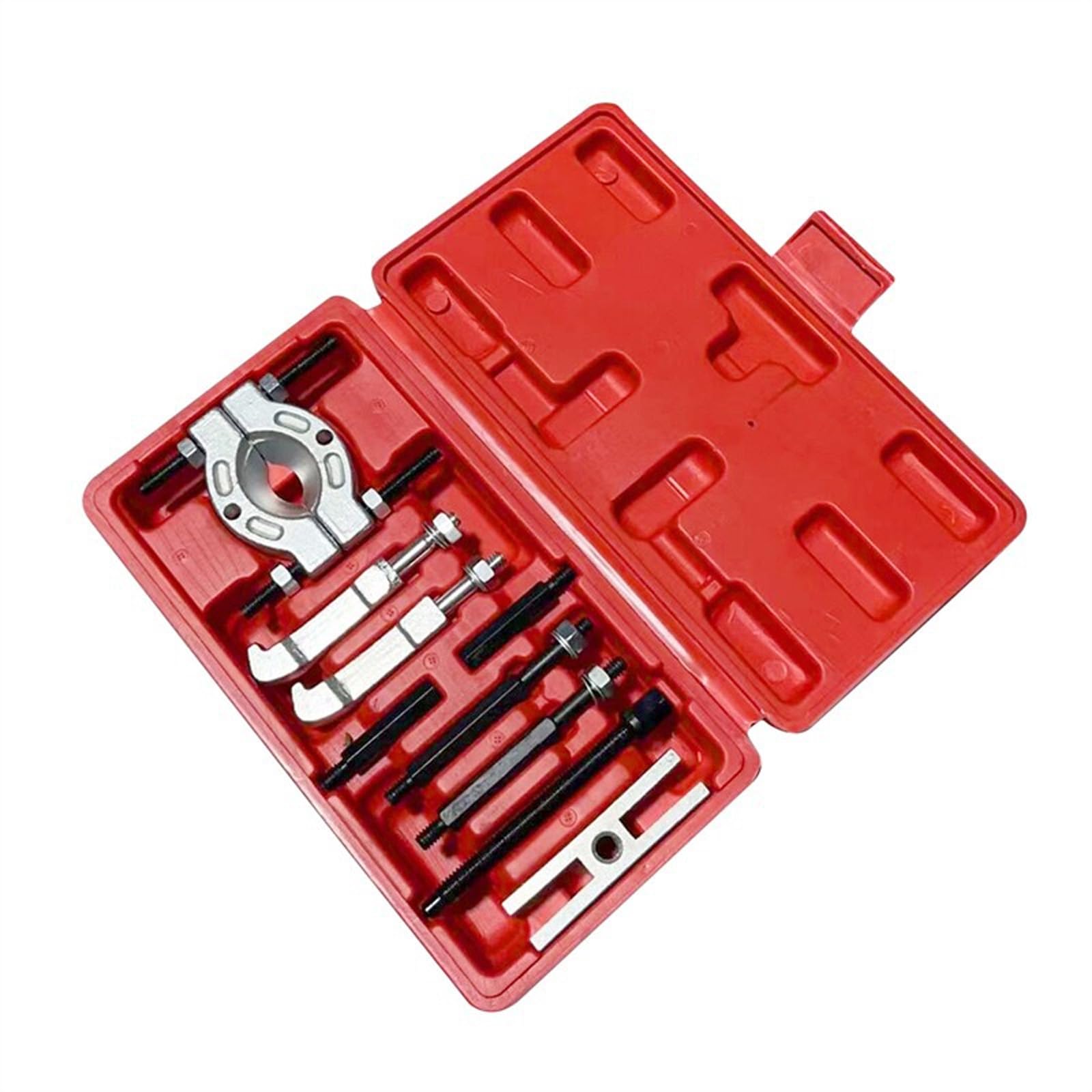 Heavy Duties - Set di 9 attrezzi in metallo, soluzione sicura per riparazioni domestiche, essenziale per officina, con organizer per riporre oggetti