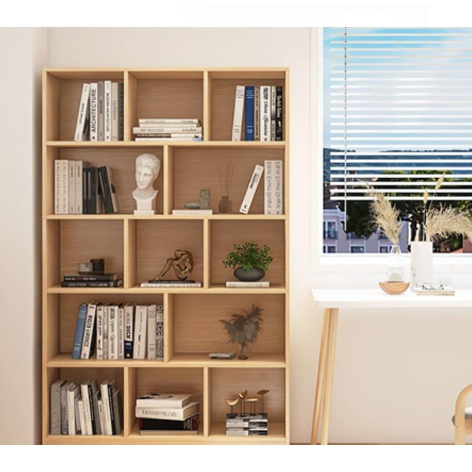 Bücherregal 5 Ebenen Aus Massivholz & Metall – Industrieller Vintage-Look, 160x80x30cm, Trägt Bis 180kg