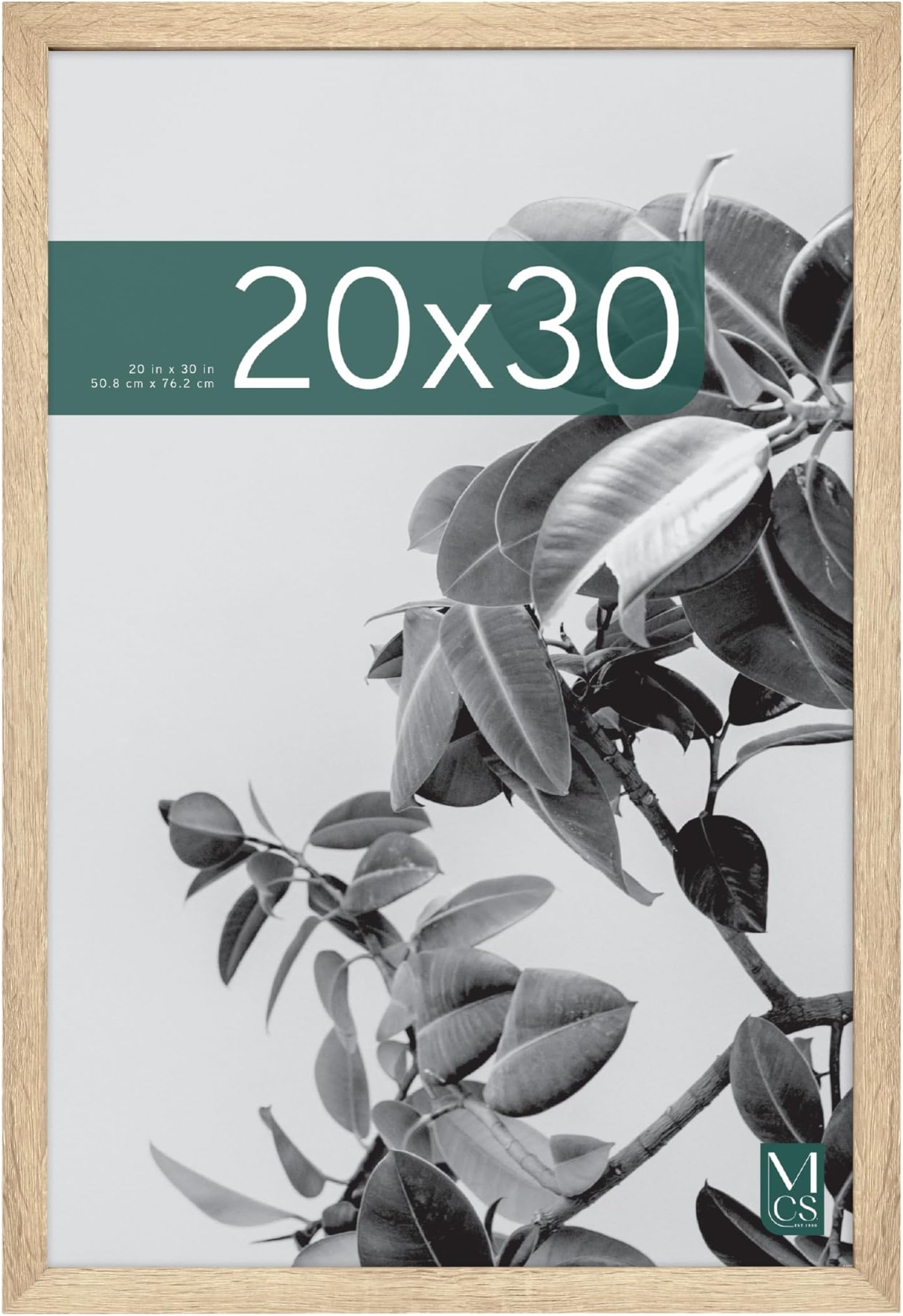 Studio Gallery 20x30 Poster Frame Natural Woodgrain Engineered Wood, Vertical & Horizontal Wall Hanging Large Picture Frame for Photos, Posters & Art Prints (1-Pack)