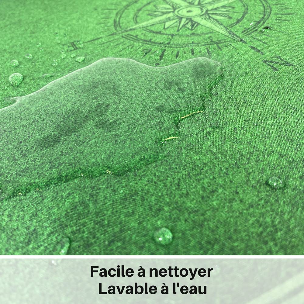 Tapis De Jeu Immersion OFFINE, 76x76 Cm, Dessus Polyester 3mm, Base Néoprène Antidérapant, Bord Cousu, Vert