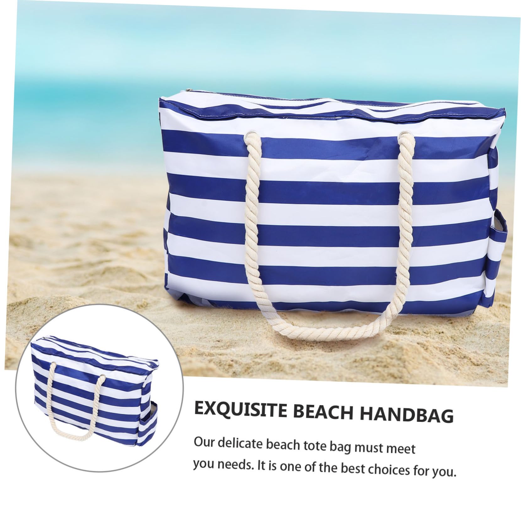 PACKOVE Bolsa de Playa Grande Bolsa de Playa para Viajes Capacidad para Toallas y Ropa Mar
