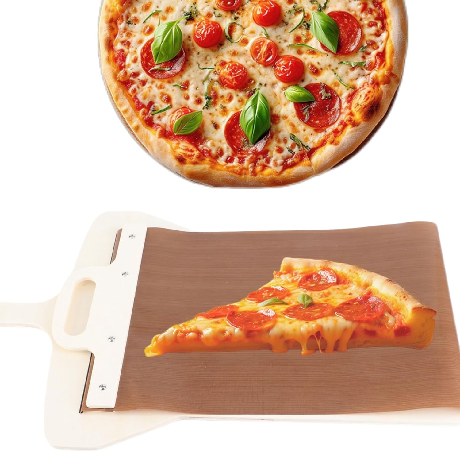 LUCKDANO Sliding Pizza Peel Wood Shovel with Comfortable Grip, Lightweight for Baking Homemade Pizza, LUCKDANO9DZYVF7I8G