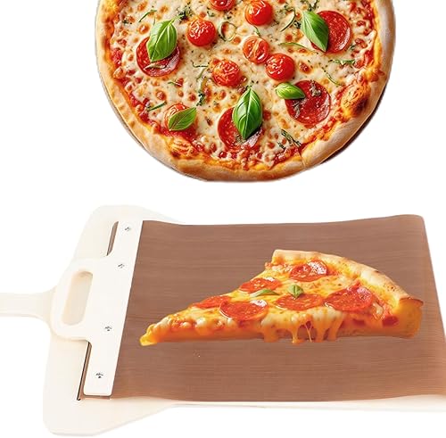 Pala de madera deslizante para pizza con agarre cómodo, ligera para hornear pizza casera