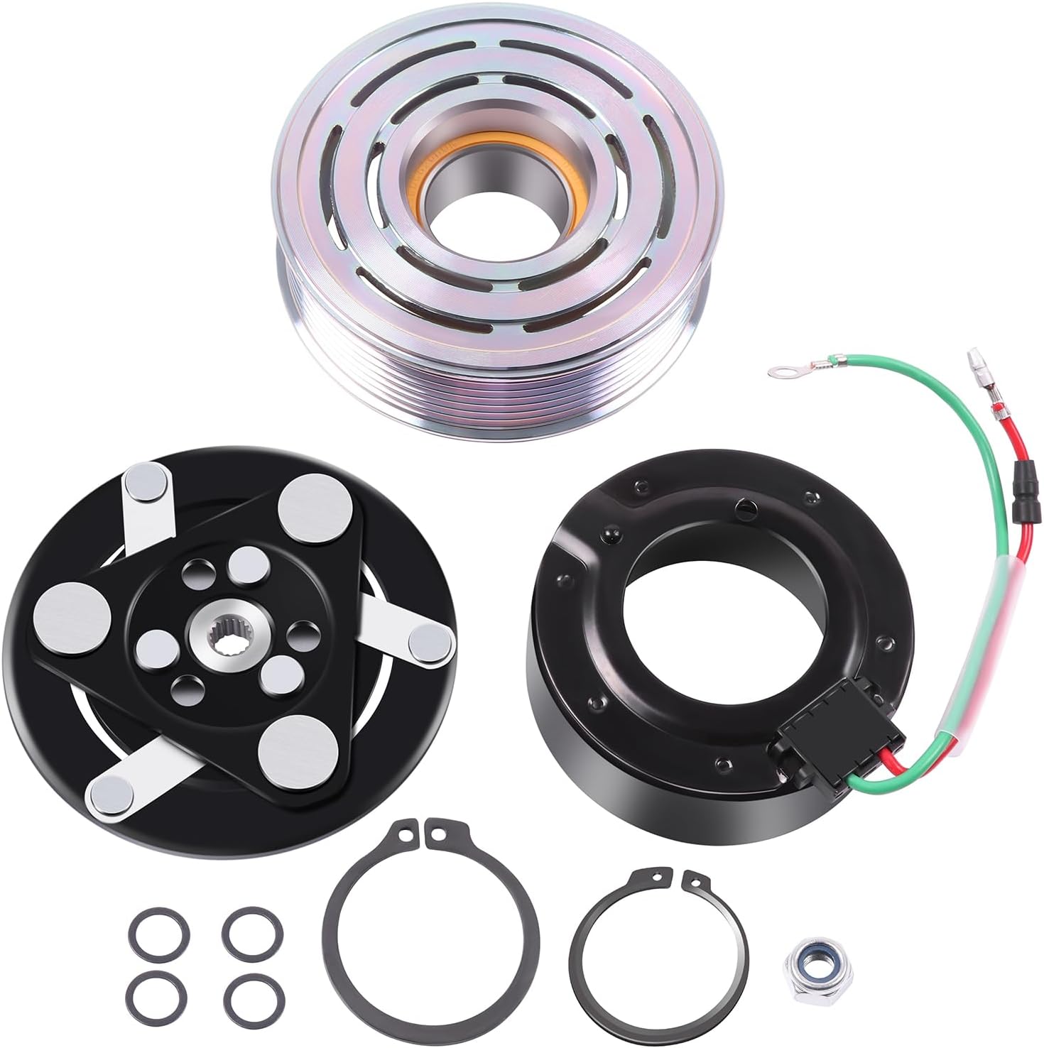 SCITOO AC Compressor Clutch Fit for Honda CRV 2.4L 2007-2014, for Honda Civic 2.4L 2012-2015, for Acura RDX 2.3L 2007-2012