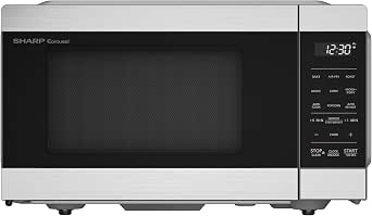 Sharp Carousel SMC0985KS 3-in-1 Convection Microwave Oven with Air Fry, 0.9 cu. ft., 900W, Stainless Steel