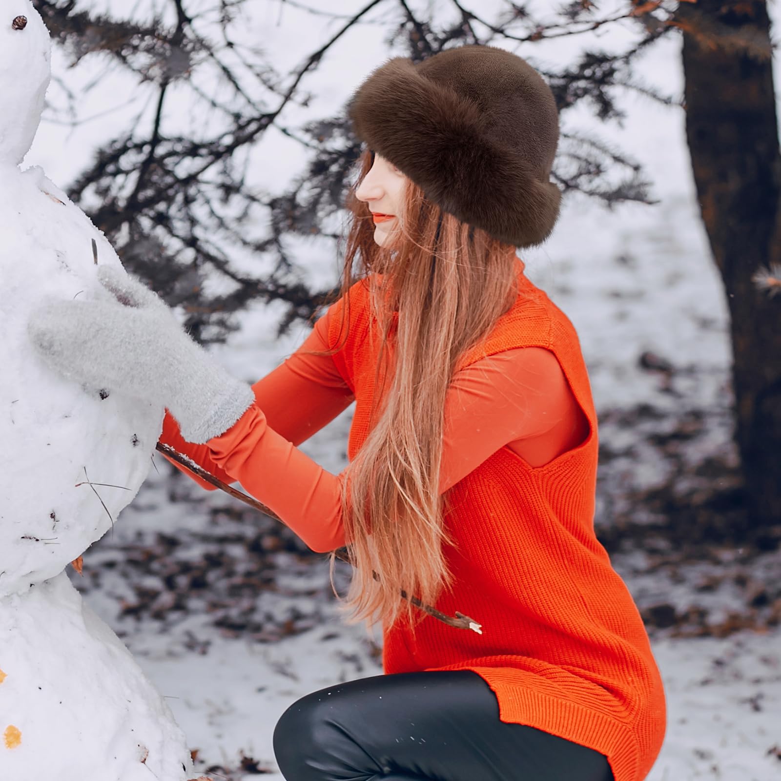 Gorro de Invierno para Mujer, Gorro Ruso para Deportes de Nieve