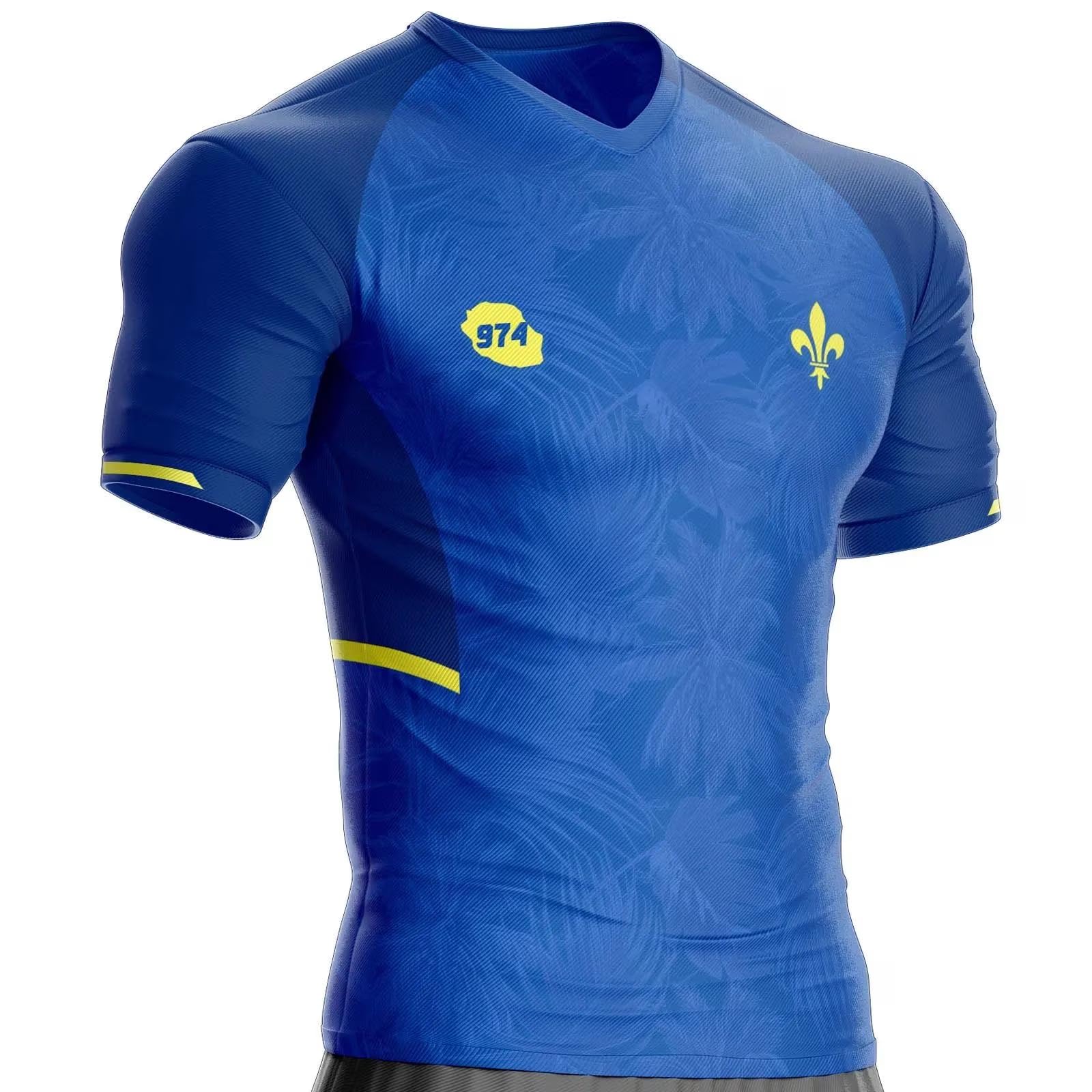 Maillot Ile de la Reunion 974 Football avec Drapeau