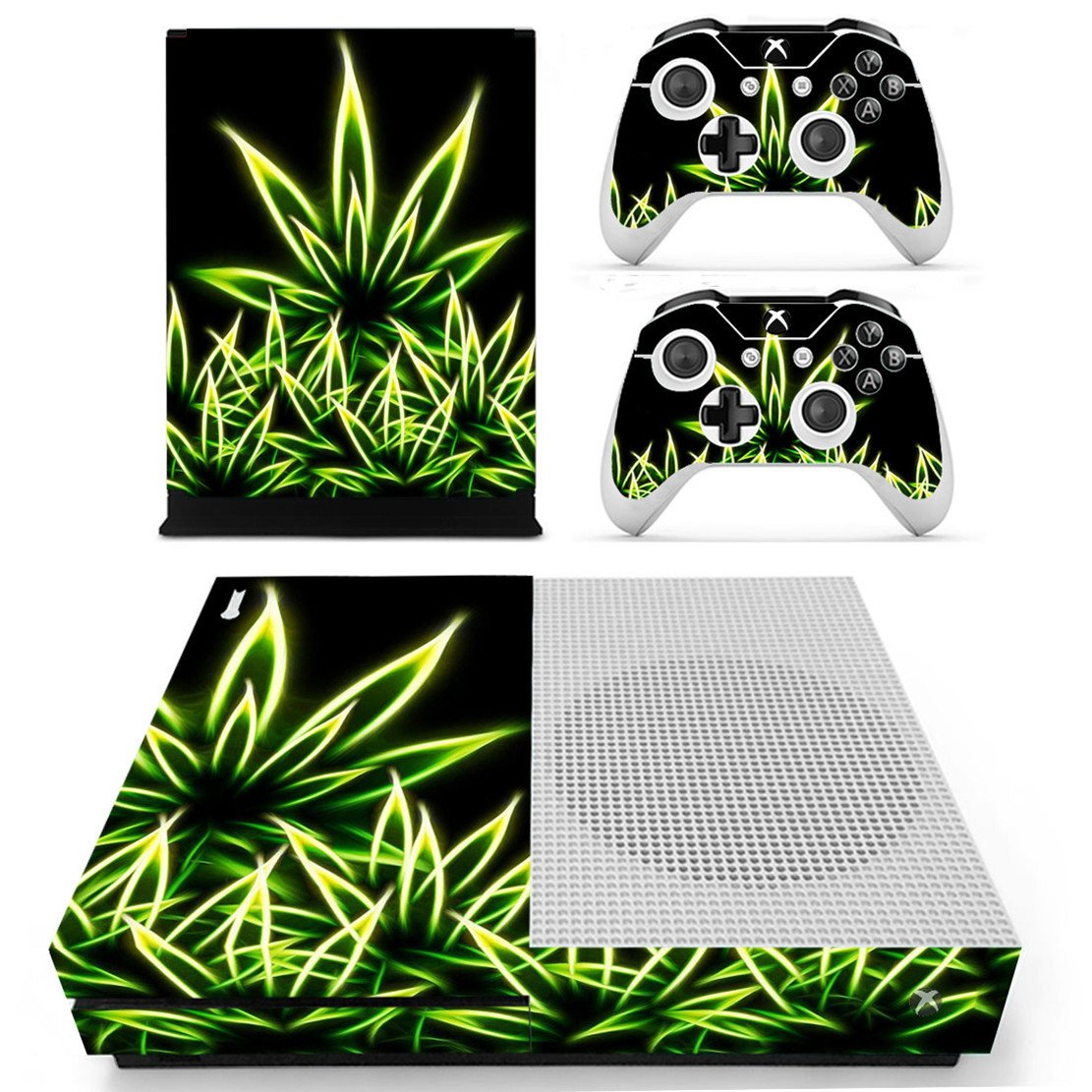 DOTBUY Vinyl Decal Full Body Skin Sticker For Microsoft Xbox One S Console And 2 Controllers And Kinect 2.0 (Carbon Fiber Black) — view 17