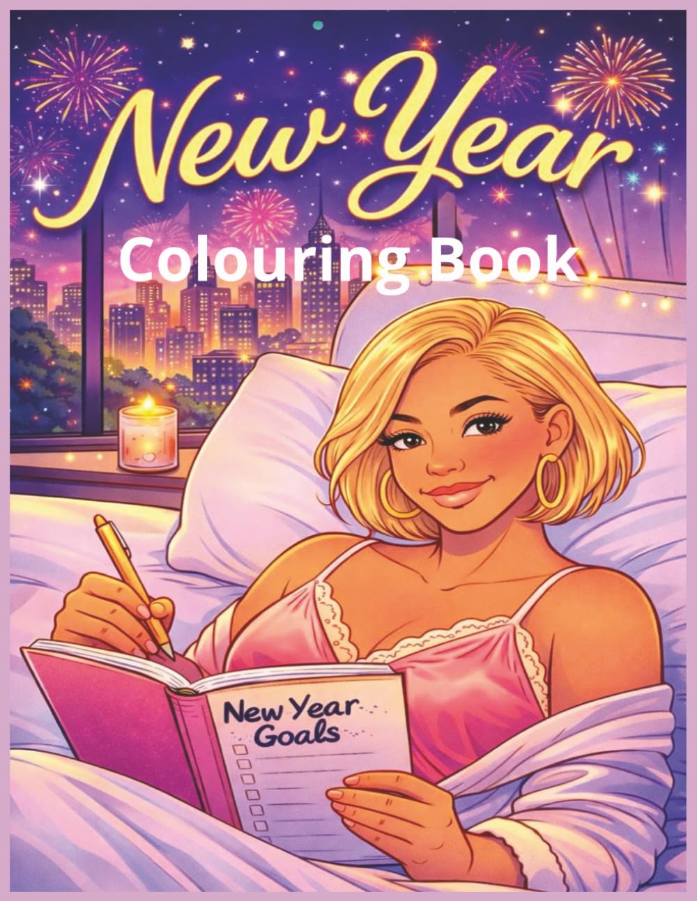 New Year Colouring Book: Fun Colouring for all | Cute Pages, Relaxation Coloring