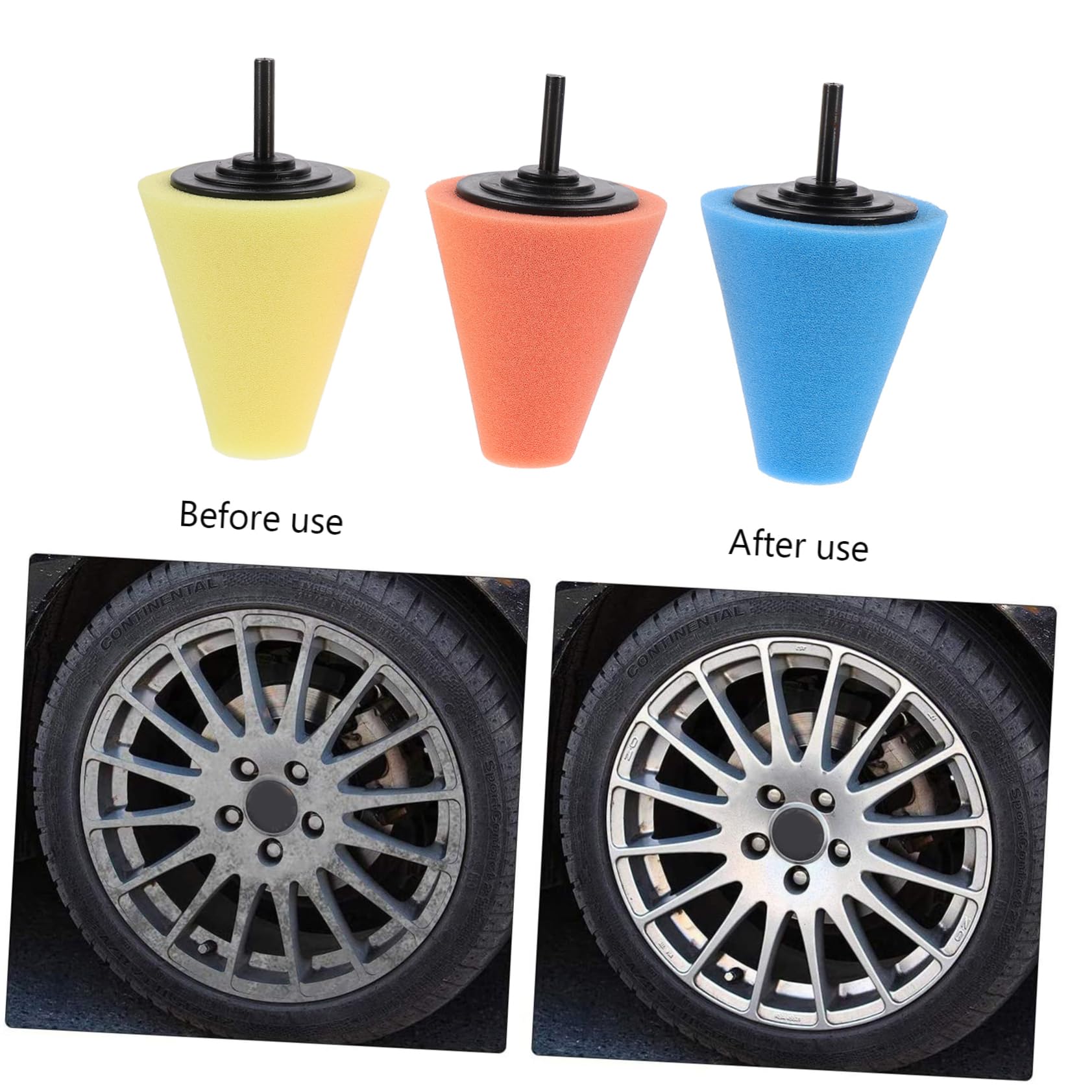 iplusmile 12pezzi Dischi Lucidatori Per Auto Coni Di Lucidatura Per Ruote Ottimizzati Per Trapano Strumento Per e Dettagli Della Carrozzeria Versatili Per Auto e Barca Facili Da Pulire e