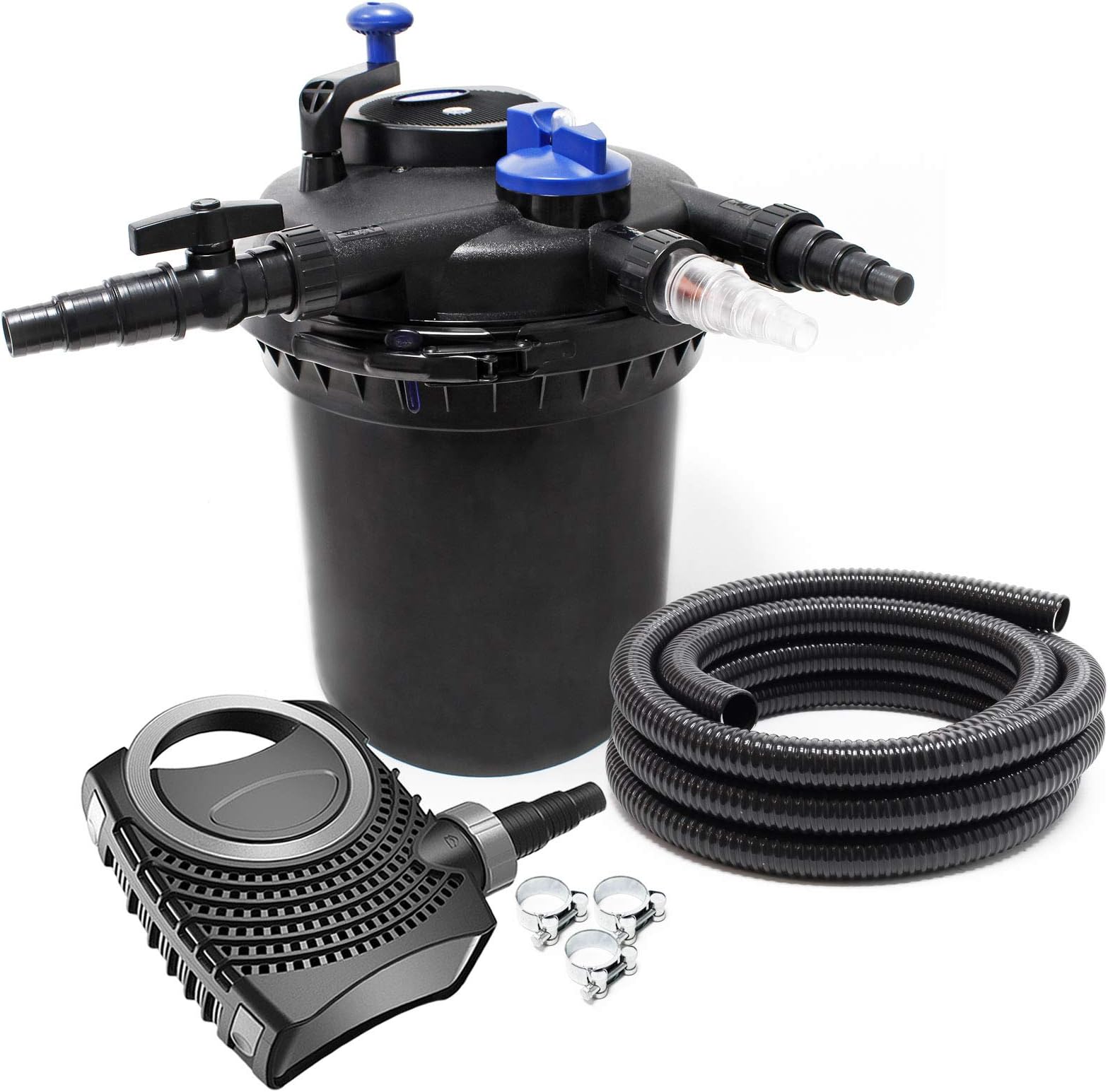 SunSun Kit Complet: CPF-15000 Filtre De Bassin à Pression Jusqu’à