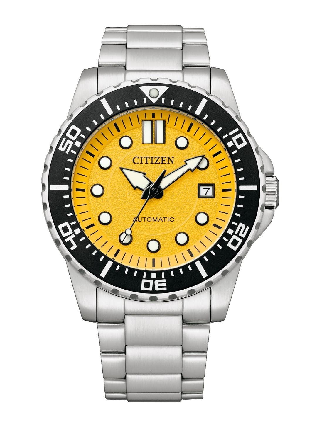 Citizen Mechanical 3 Hands 43 mm Yellow Dial Men Watch- NJ0170-83Z