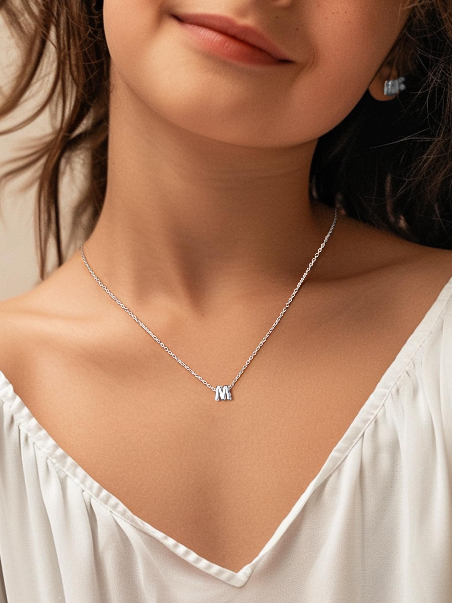 ChicSilver Collana Donna Argento 925 con Iniziale A-Z con Confezione Regalo