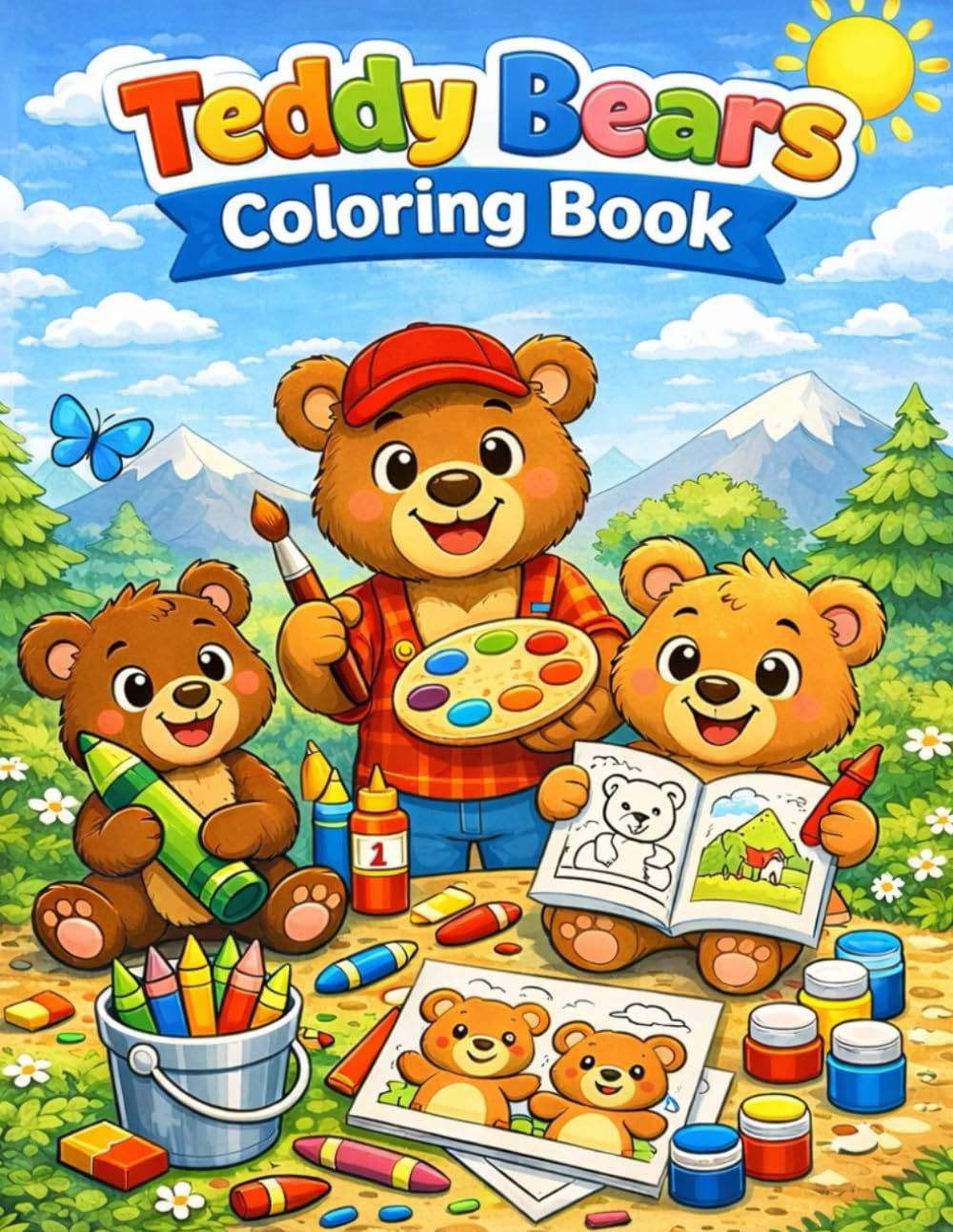 Teddy Bears Coloring Book: Cute and Fun Coloring Pages for Kids Ages 3–7