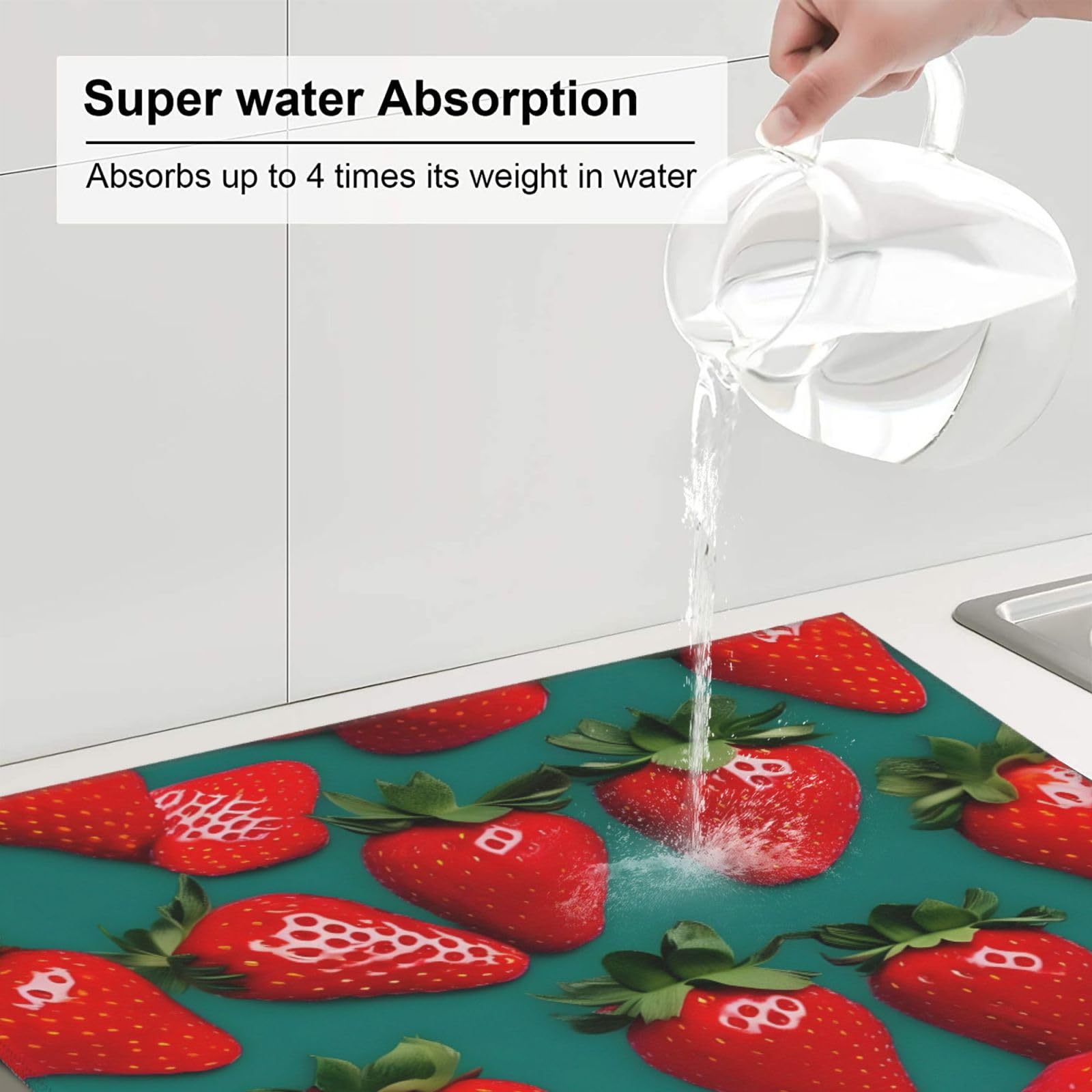 2 Sottopentola A Forma Di Fragola In Cotone – Tappetini Termici Per Cucina, Rossi 20x18 Cm