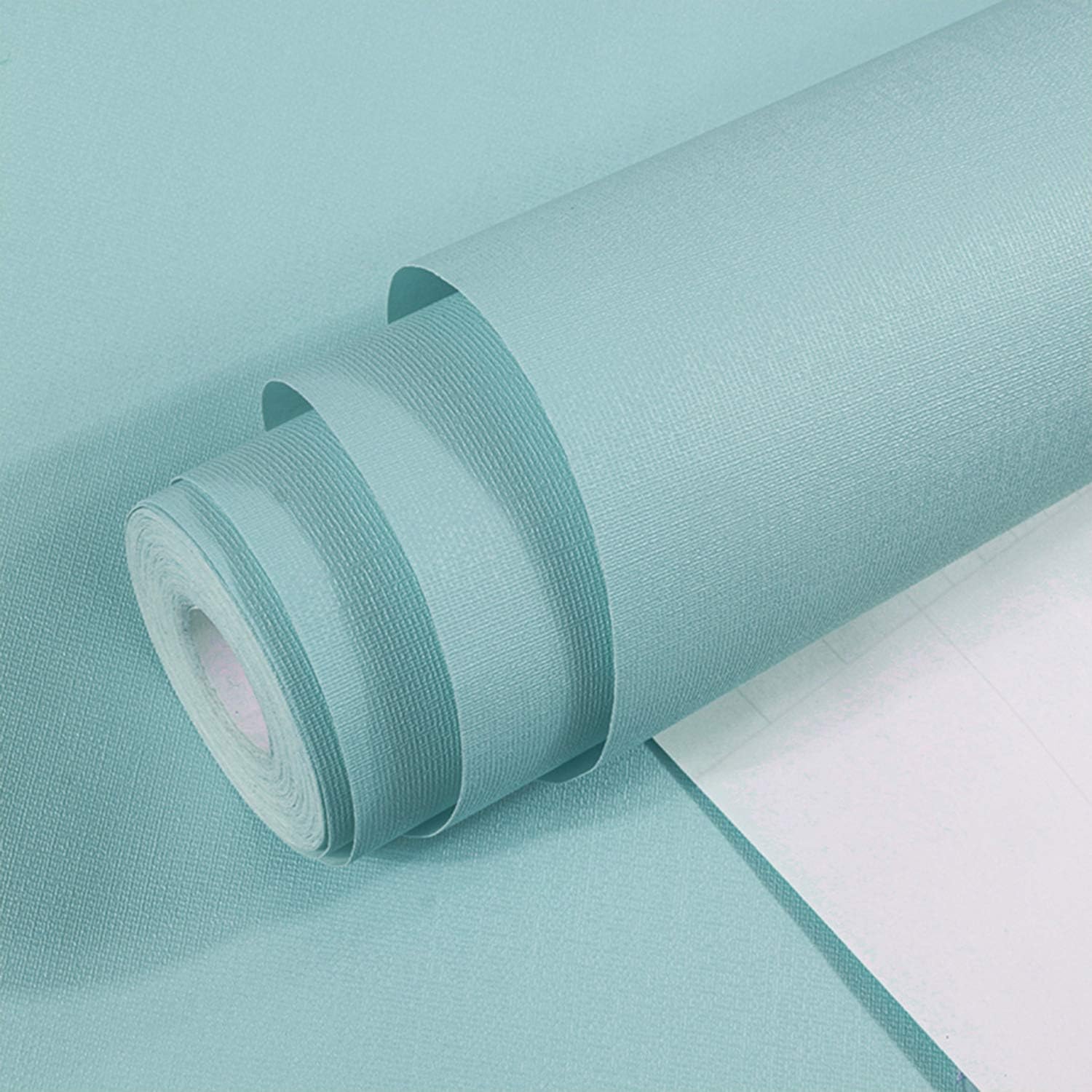 Oren Empower Self Adhesive Solid Light Blue Waterproof Wallpaper/Peel & Stick PVC Vinyl Theme Beautiful Wall Sticker for Bedroom, Living Room, Dining Hall, Kitchen, Master Room,60 X 500 Cm