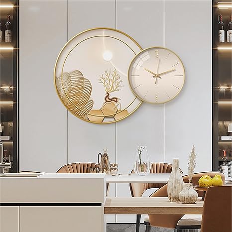 けるな 油絵 絵画 時計の通販 by HR|ラクマ リビング