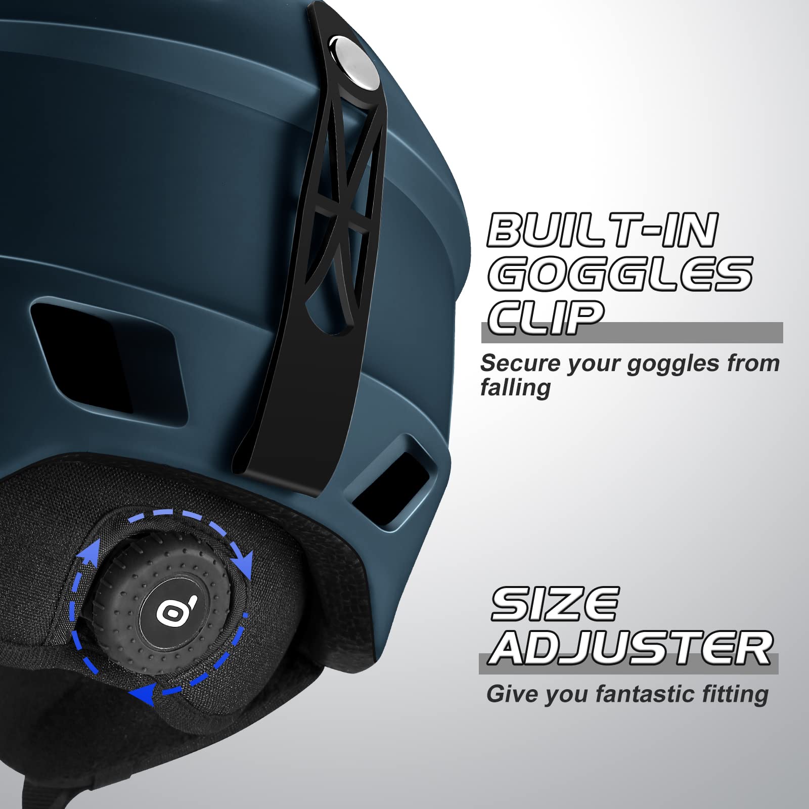 Odoland Kit di Casco Sci con Maschera Sci, Casco Snowboard per Uomo Donna Adolescenti, Casco Ski Regolabile e Occhiali Sci UV400 Proteczione, per Sport Invernali All'aperto