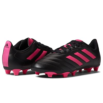 adidas Kids Soccer Goletto VIII Firm Ground Cleats (Toddler/Little Kid/Big Kid) Kids Shoes Black/Team Shock Pink 2/Black