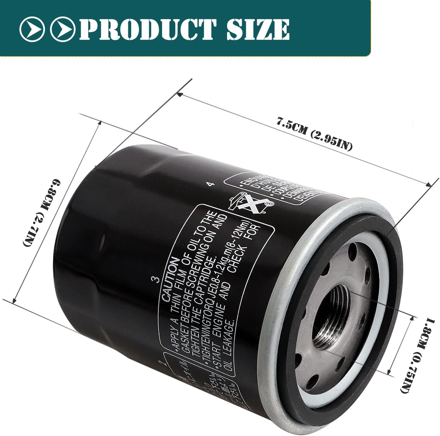 4 PCS Oil Filter 2540086 2540122 for Polaris Ranger 700-900, RZR 800-900, Sportsman 600-800, General 1000