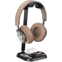 Headphone Stand, Desktop Gaming Headset Holder with Storage Tray Black