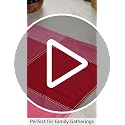 Image of AIRWILL 100% Cotton Square Table Cover for Dining Table | Premium Washable Table Cloth | Soft Durable Fabric for Home Kitchen Restaurant & Coffee Table (Red, 8 Seater)