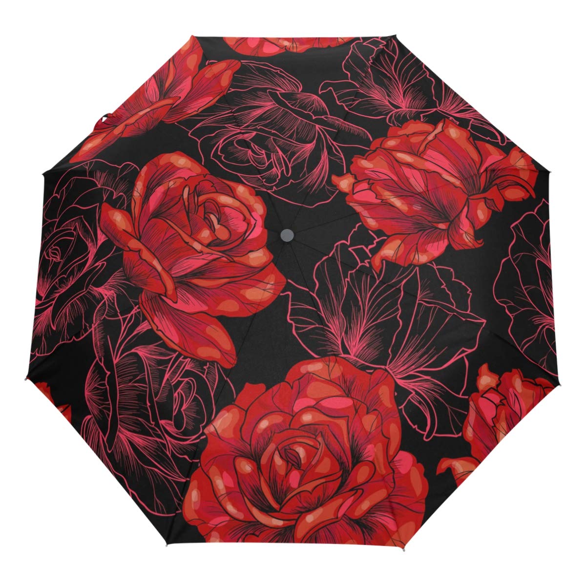 WamikaGalaxy Unicorn Umbrella Automatic Open Close Shining Stars Compact Umbrella Windproof Anti-UV Travel Umbrella Lightweight Parasol Umbrellas Sun & Rain