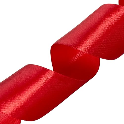 Vista 64 de Cinta de satén sólido azul real de 1 pulgada, cinta de tela artesanal de 50 yardas para envolver regalos, ramos florales, decoración de fiesta