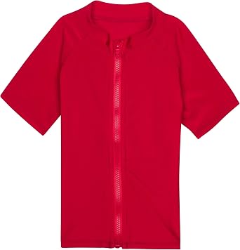 SwimZip UPF 50+ Short Sleeve Rash Guard for Boys and Girls - Baby, Toddler, Kids