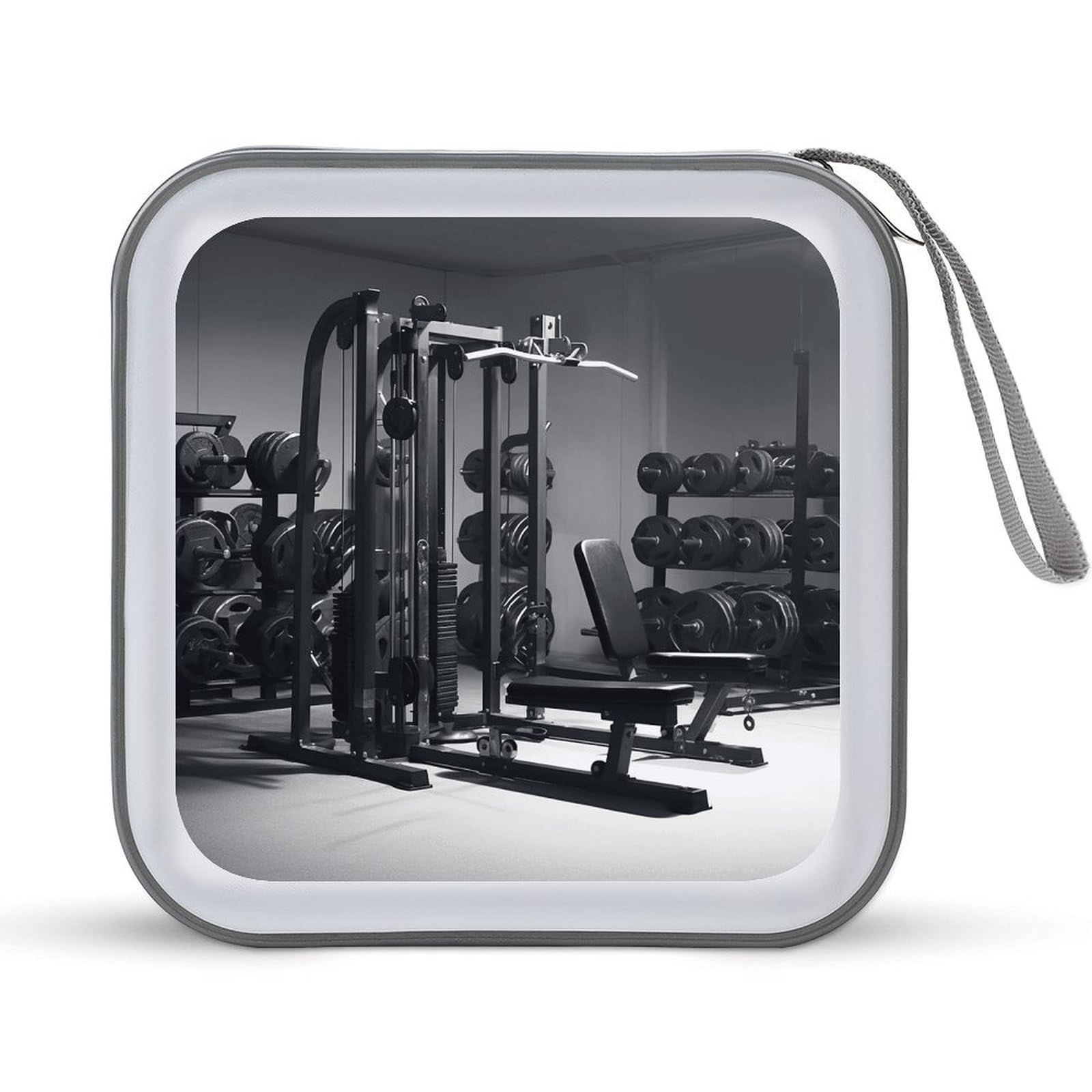 VstaDank Gym Equipment CD Case Holder Hard Plastic DVD Case Storage Holders 40 Capacity Large Storage Disc Wallet Bag Portable Zipper CD/DVD Wallet Holder Organizer for Car Home Travel