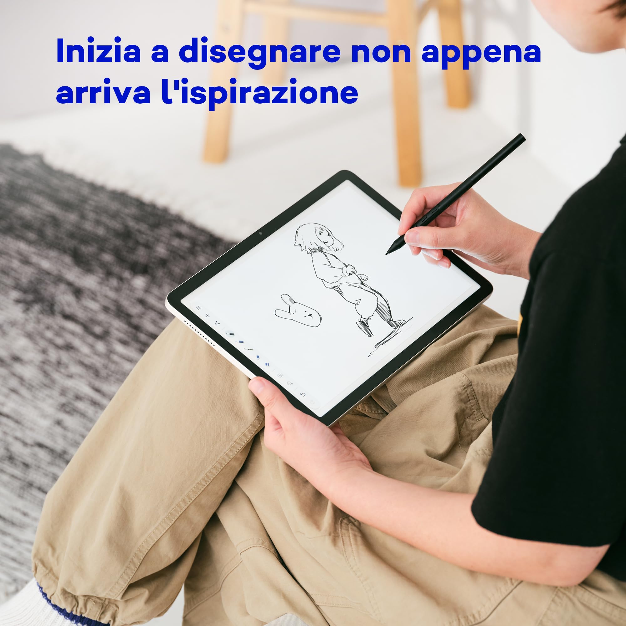 Wacom MovinkPad 11 Tavoletta Grafica, tablet Android 14 (11″) per giovani creativi, con Wacom Pro Pen 3, display nitido, vetro opaco, fotocamere fronte/retro e app creative preinstallate